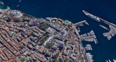Monaco Monte Carlo en pahalı şehir öğleden sonra 3 d yükseklikte