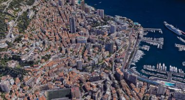 Monaco Monte Carlo en pahalı şehir öğleden sonra 3 d yükseklikte