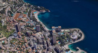 Monaco Monte Carlo en pahalı şehir öğleden sonra 3 d yükseklikte