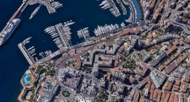 Monaco Monte Carlo en pahalı şehir öğleden sonra 3 d yükseklikte