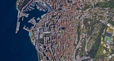 Monaco Monte Carlo en pahalı şehir öğleden sonra 3 d yükseklikte