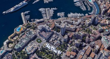 Monaco Monte Carlo en pahalı şehir öğleden sonra 3 d yükseklikte