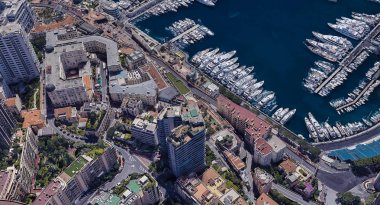 Monaco Monte Carlo en pahalı şehir öğleden sonra 3 d yükseklikte