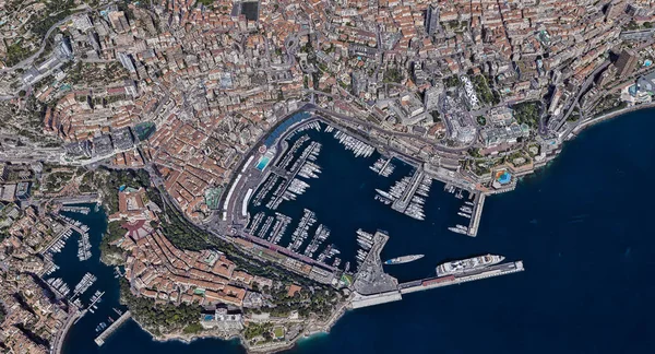 Monaco Monte Carlo en pahalı şehir öğleden sonra 3 d yükseklikte