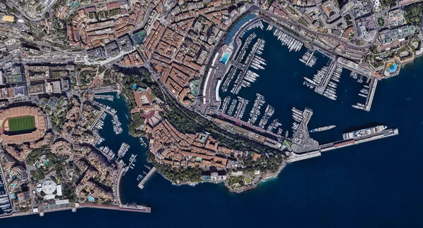 Duurste Stad Monaco Monte Carlo Middags Een Hoogte Van — Stockfoto