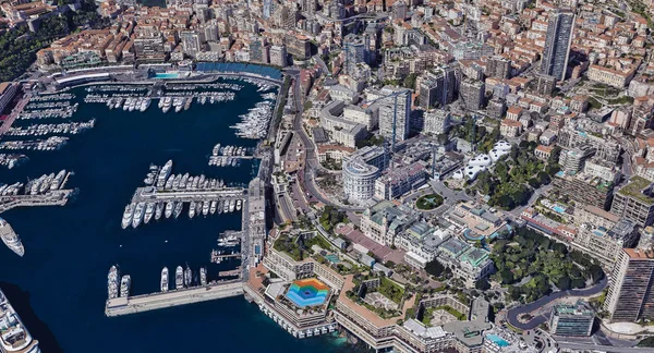 Monaco Monte Carlo en pahalı şehir öğleden sonra 3 d yükseklikte