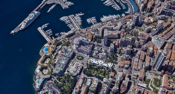 Ciudad Más Cara Mónaco Monte Carlo Mediodía Desde Una Altura — Foto de Stock