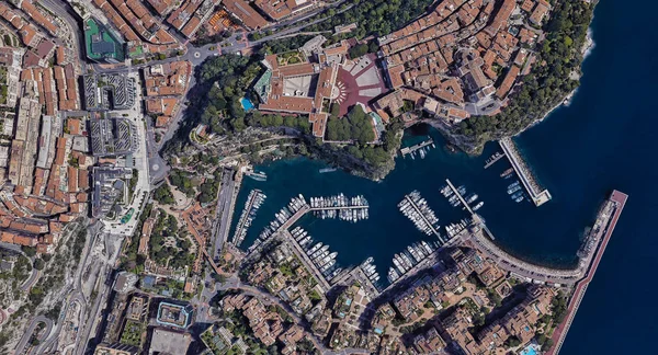 Cidade Mais Cara Mônaco Monte Carlo Meio Dia Uma Altura — Fotografia de Stock