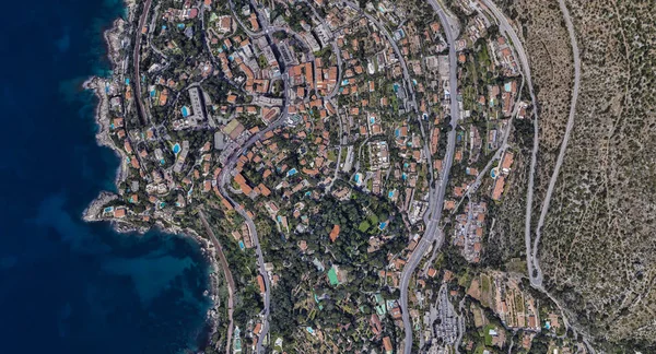 Ciudad Más Cara Mónaco Monte Carlo Mediodía Desde Una Altura — Foto de Stock