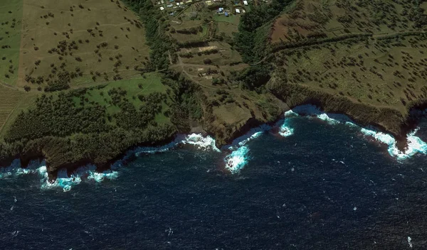 The relief of the coast of the island of Miami USA from a bird's eye view — Stock Photo, Image