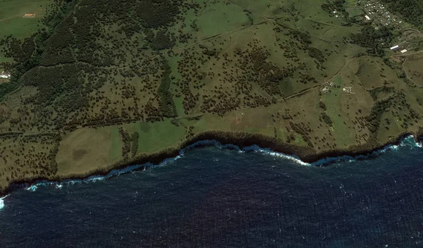 The relief of the coast of the island of Miami USA from a bird's eye view — Stock Photo, Image