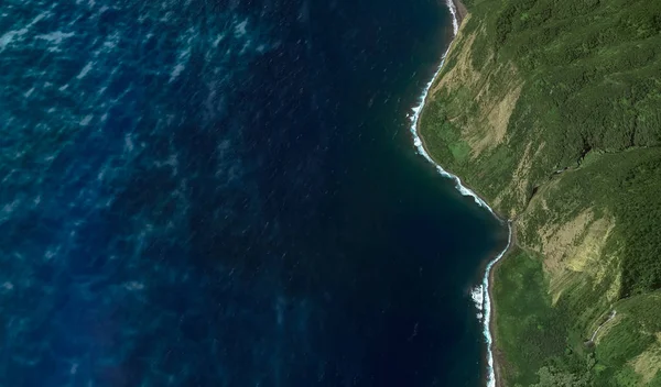 El relieve de la costa de la isla de Miami EE.UU. desde la vista de un pájaro —  Fotos de Stock