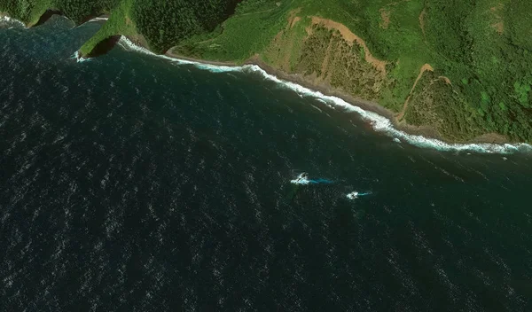 Miami Abd adasının sahil kabartma bir kuş bakışı