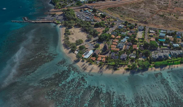 Ακτή της Λαχάινα Χαβάη ΗΠΑ, θέα από τα μάτια του πουλιού σε 3D — Φωτογραφία Αρχείου