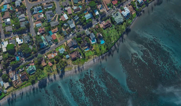 Costa de Lahaina Hawaii USA, vista de pájaro en 3D — Foto de Stock