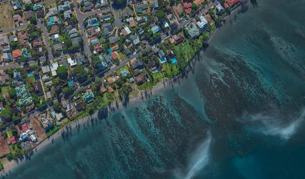 Costa de Lahaina Hawaii USA, vista de pájaro en 3D — Foto de Stock