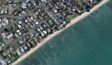 Pasifik okyanusu, Honolulu Hawaii Amerika Birleşik Devletleri drone yüksekliği ile