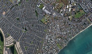 Pasifik okyanusu, Honolulu Hawaii Amerika Birleşik Devletleri drone yüksekliği ile
