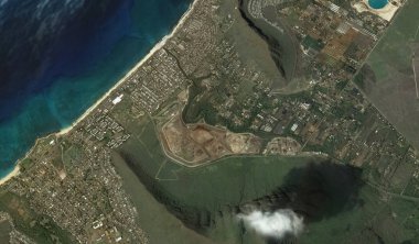 Pasifik okyanusu, Honolulu Hawaii Amerika Birleşik Devletleri drone yüksekliği ile