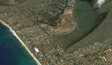 Pasifik okyanusu, Honolulu Hawaii Amerika Birleşik Devletleri drone yüksekliği ile