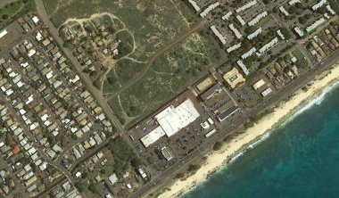 Pasifik okyanusu, Honolulu Hawaii Amerika Birleşik Devletleri drone yüksekliği ile