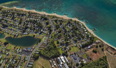 Pasifik okyanusu, Honolulu Hawaii Amerika Birleşik Devletleri drone yüksekliği ile