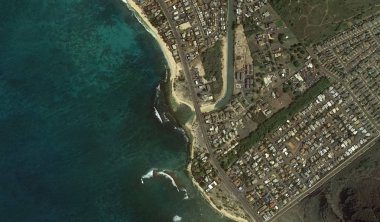 Pasifik okyanusu, Honolulu Hawaii Amerika Birleşik Devletleri drone yüksekliği ile