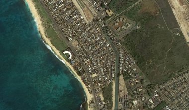 Pasifik okyanusu, Honolulu Hawaii Amerika Birleşik Devletleri drone yüksekliği ile