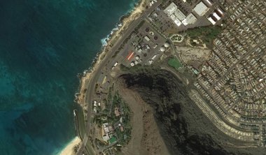 Pasifik okyanusu, Honolulu Hawaii Amerika Birleşik Devletleri drone yüksekliği ile