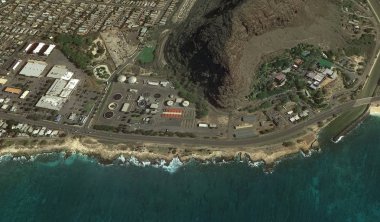 Pasifik okyanusu, Honolulu Hawaii Amerika Birleşik Devletleri drone yüksekliği ile