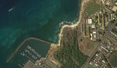 Pasifik okyanusu, Honolulu Hawaii Amerika Birleşik Devletleri drone yüksekliği ile
