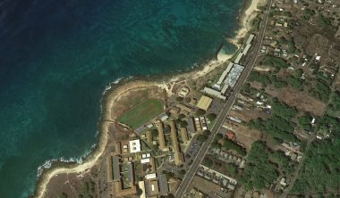 Pasifik okyanusu, Honolulu Hawaii Amerika Birleşik Devletleri drone yüksekliği ile