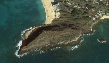 Pasifik okyanusu, Honolulu Hawaii Amerika Birleşik Devletleri drone yüksekliği ile