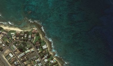 Pasifik okyanusu, Honolulu Hawaii Amerika Birleşik Devletleri drone yüksekliği ile
