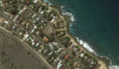 Pasifik okyanusu, Honolulu Hawaii Amerika Birleşik Devletleri drone yüksekliği ile