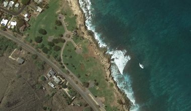 Pasifik okyanusu, Honolulu Hawaii Amerika Birleşik Devletleri drone yüksekliği ile