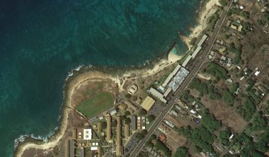 Pasifik okyanusu, Honolulu Hawaii Amerika Birleşik Devletleri drone yüksekliği ile