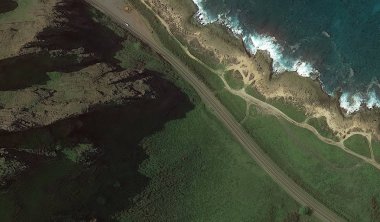 Pasifik okyanusu, Honolulu Hawaii Amerika Birleşik Devletleri drone yüksekliği ile