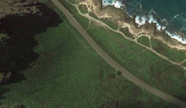 Pasifik okyanusu, Honolulu Hawaii Amerika Birleşik Devletleri drone yüksekliği ile