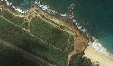 Pasifik okyanusu, Honolulu Hawaii Amerika Birleşik Devletleri drone yüksekliği ile