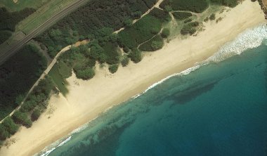 Pasifik okyanusu, Honolulu Hawaii Amerika Birleşik Devletleri drone yüksekliği ile