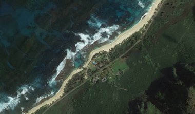 Pasifik okyanusu, Honolulu Hawaii Amerika Birleşik Devletleri drone yüksekliği ile