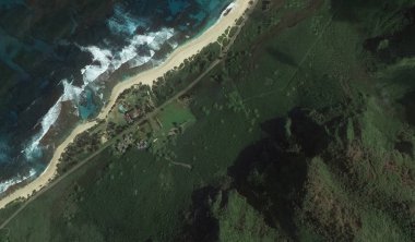 Pasifik okyanusu, Honolulu Hawaii Amerika Birleşik Devletleri drone yüksekliği ile