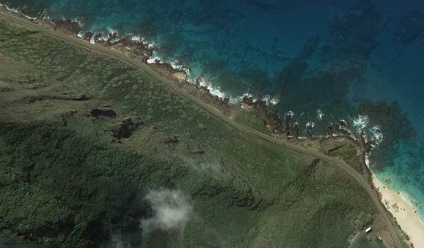 Tichý oceán, Honolulu Hawaii Spojené státy s nadmořskou výškou dronu — Stock fotografie