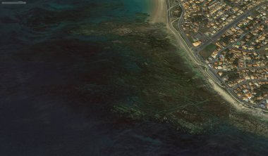 bir kuş bakışı Bretigny-sur-Orge sahil, sokaklar ve altyapı 2019