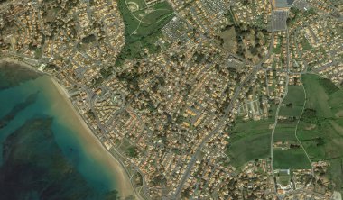 bir kuş bakışı Bretigny-sur-Orge sahil, sokaklar ve altyapı 2019