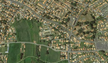 bir kuş bakışı Bretigny-sur-Orge sahil, sokaklar ve altyapı 2019