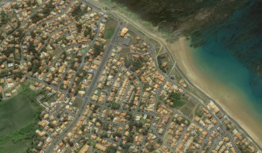 bir kuş bakışı Bretigny-sur-Orge sahil, sokaklar ve altyapı 2019