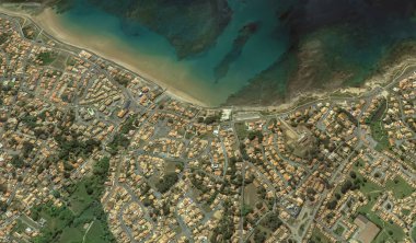 bir kuş bakışı Bretigny-sur-Orge sahil, sokaklar ve altyapı 2019