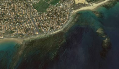 bir kuş bakışı Bretigny-sur-Orge sahil, sokaklar ve altyapı 2019